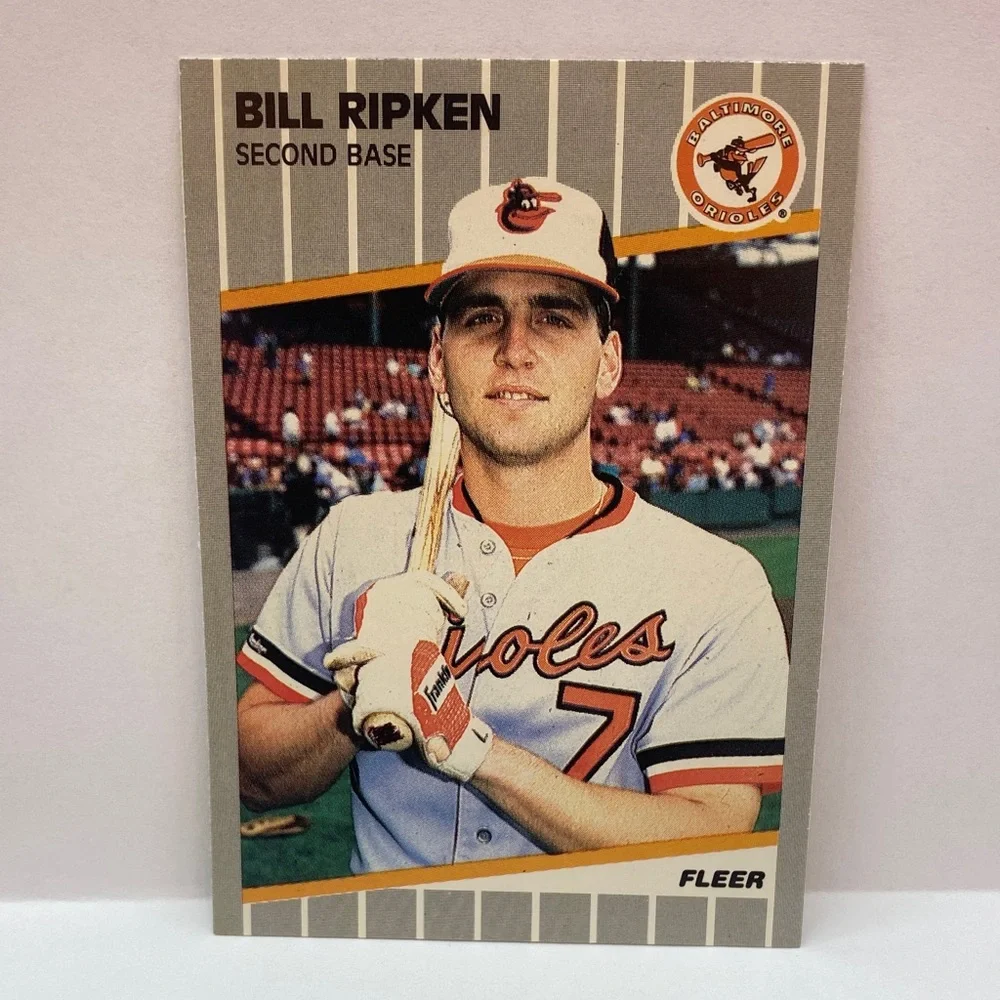1989 Fleer Billy Ripen Orioles Black Scribble on Bat Knob #616 (085) - Picture 1 of 3